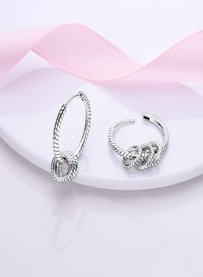 NARMO 925 Sterling Silver Hoop Earrings for Women Dangle Earrings for Women - Image 2